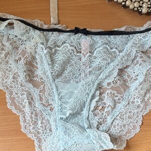 Victoria's Secret Light Blue Lace Panties